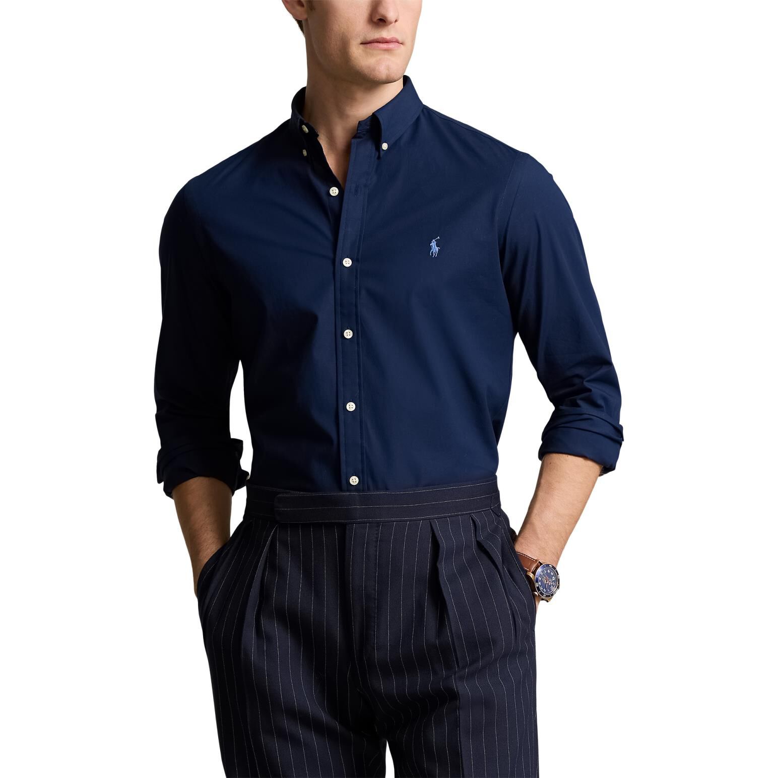 Polo Ralph Lauren Slim Fit Stretch Poplin Shirt Ballantynes Department Store